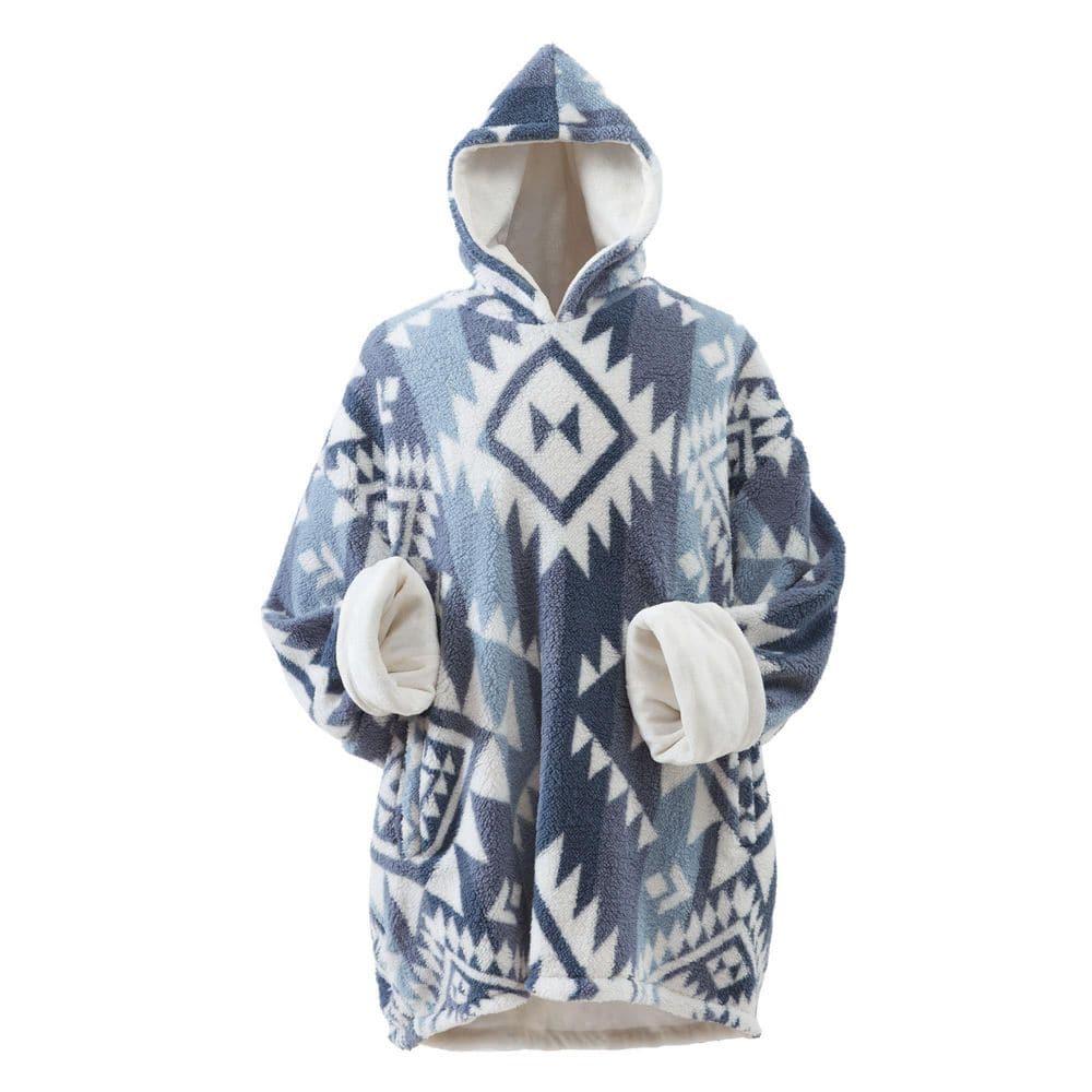 Coleman  Oversized Super Soft Wearable Hoodie Throw Blanket Blue