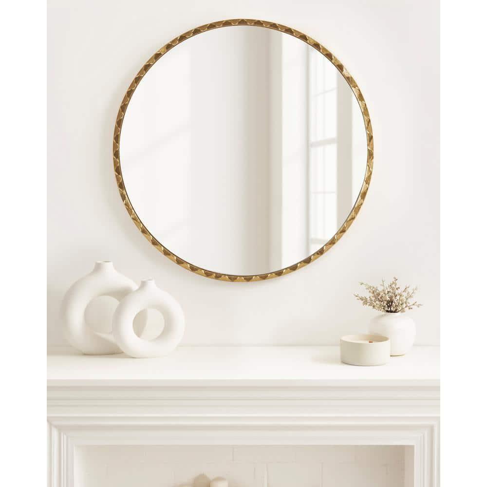 Kate & Laurel All Things Decor 26"x26" Sebecka Decorative Wall Mirror Gold