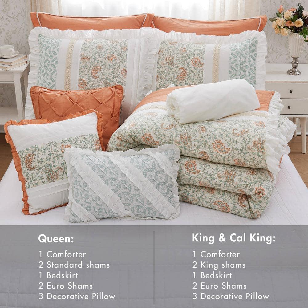 Madison Park Dawn 9 Piece Cotton Percale Comforter Set