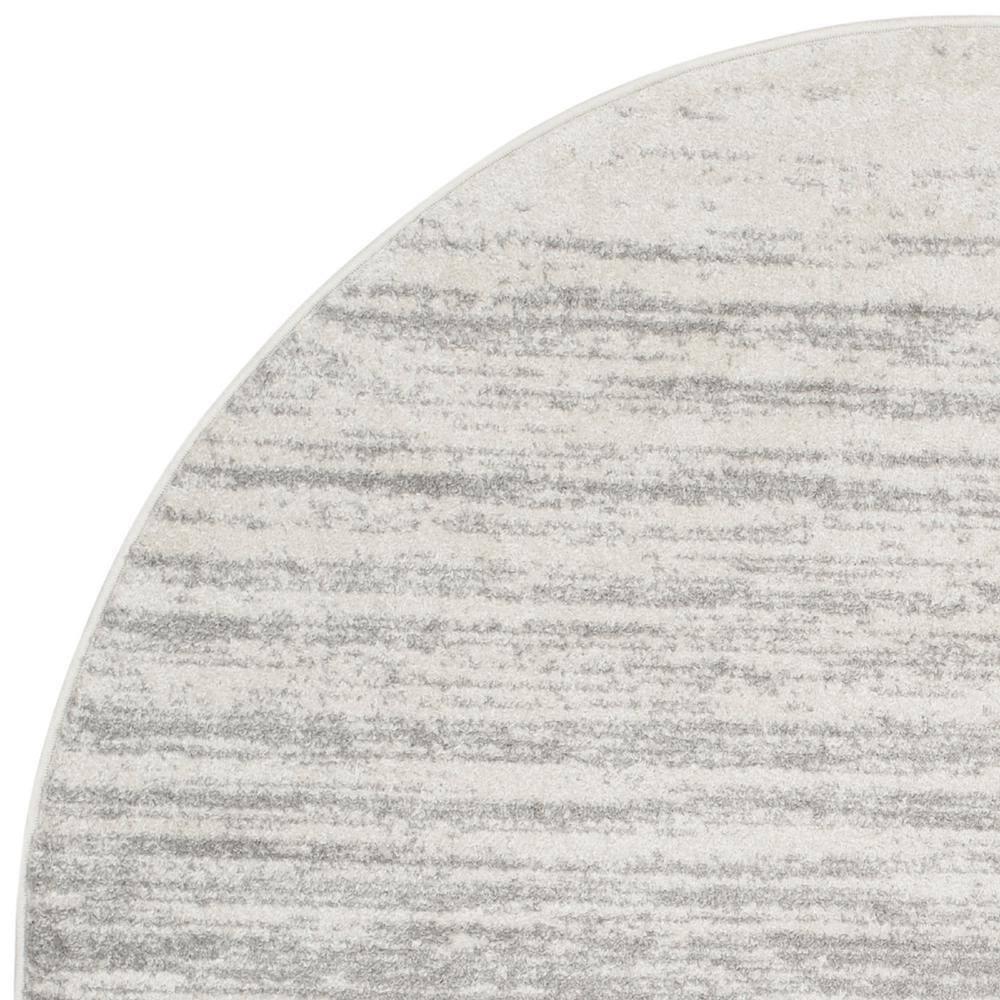 Adirondack ADR113 Machine Made Indoor Area Rug - Ivory/Silver - 4' Round - Safavieh
