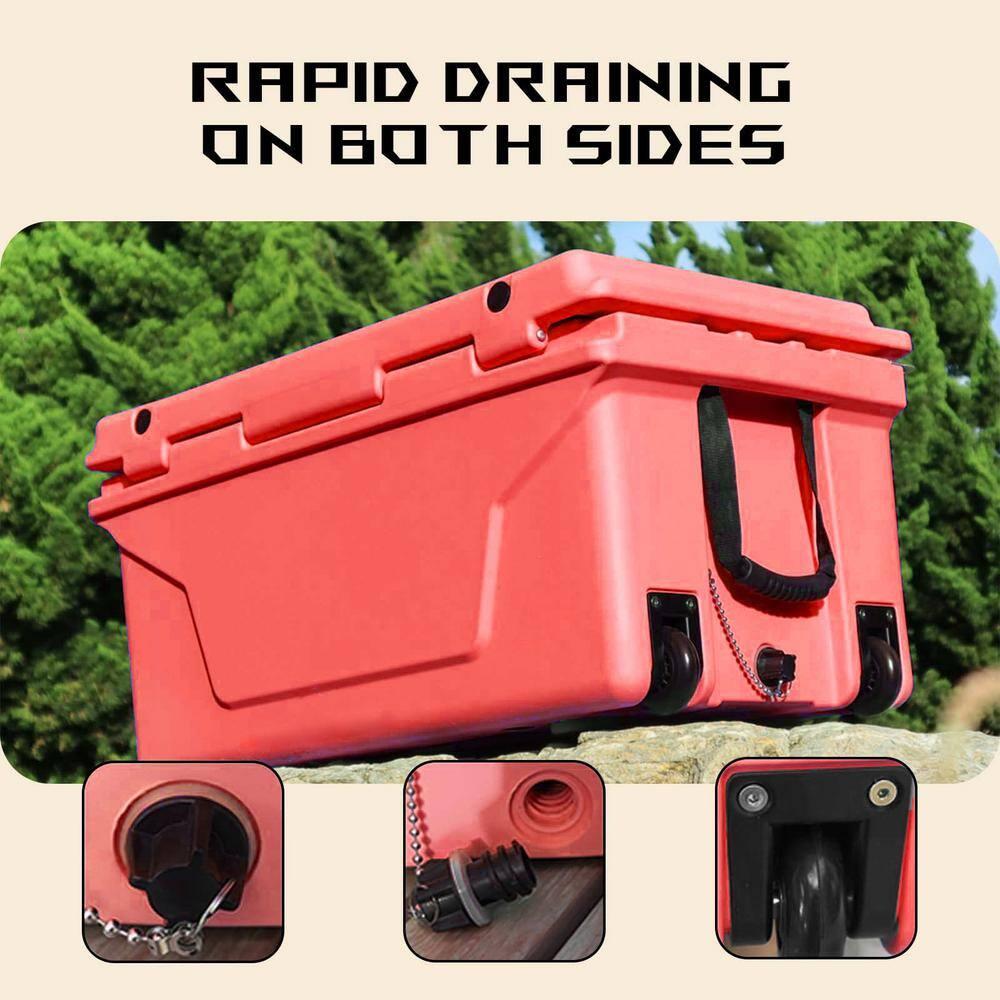 Tryimagine Outdoor Camping Picnic Fishing Portable Cooler 65QT Portable Insulated Cooler Box