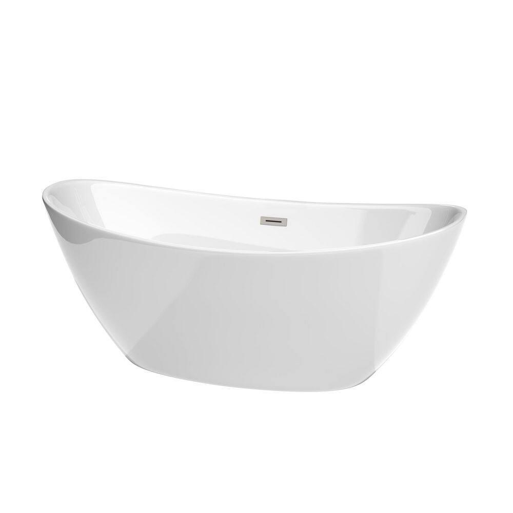 Dorrit 66" x 32" Freestanding Soaking Acrylic Bathtub