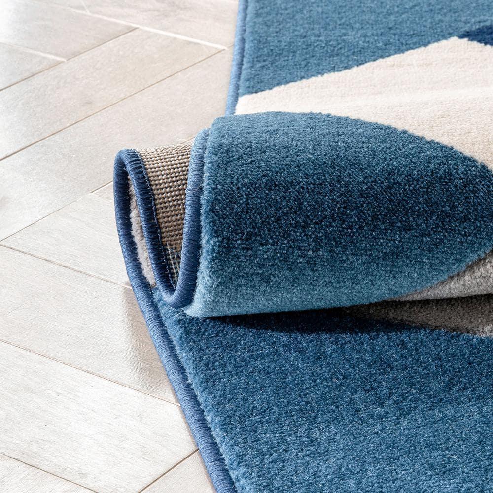 Well Woven Good Vibes Nora Modern Geometric Blue 3'11" x 5'3" Area Rug