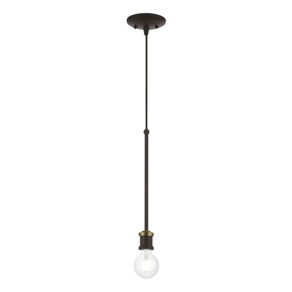 Livex Lighting Lansdale 1 - Light Pendant in  Bronze/Antique Brass
