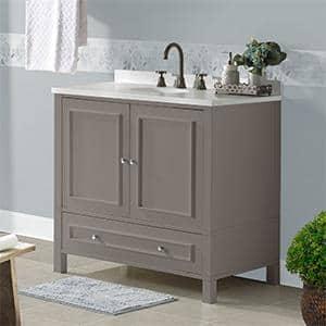 Williamsburg 36"W Transitional Style Vanity Cabinet With Soft Close Doors And Drawers