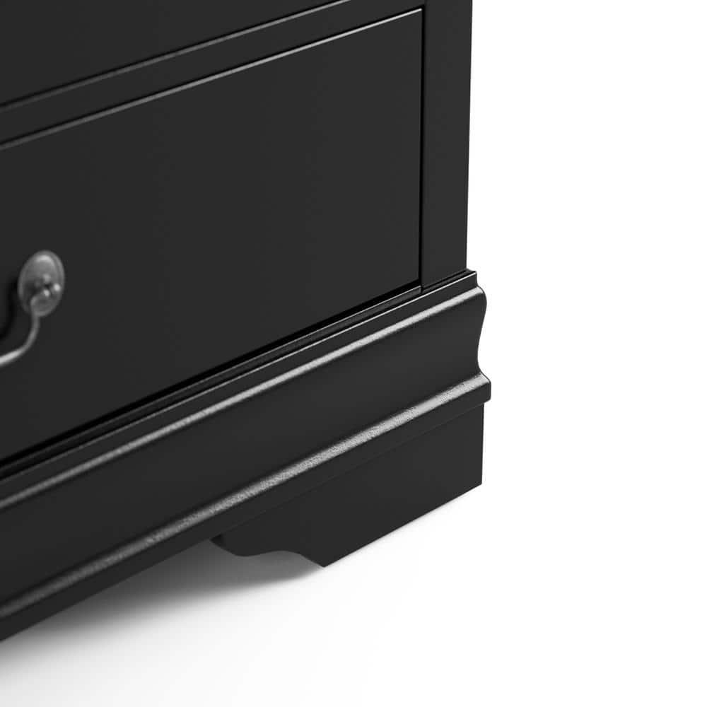 Furniture of America Toni Wood 6-Drawer Dresser with Mirror in Black