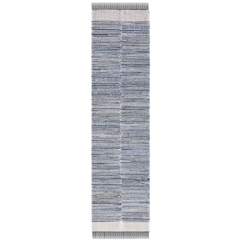 Kilim KLM310 Hand Woven Runner Rug - Blue/Ivory - 2'3"x9' - Safavieh.