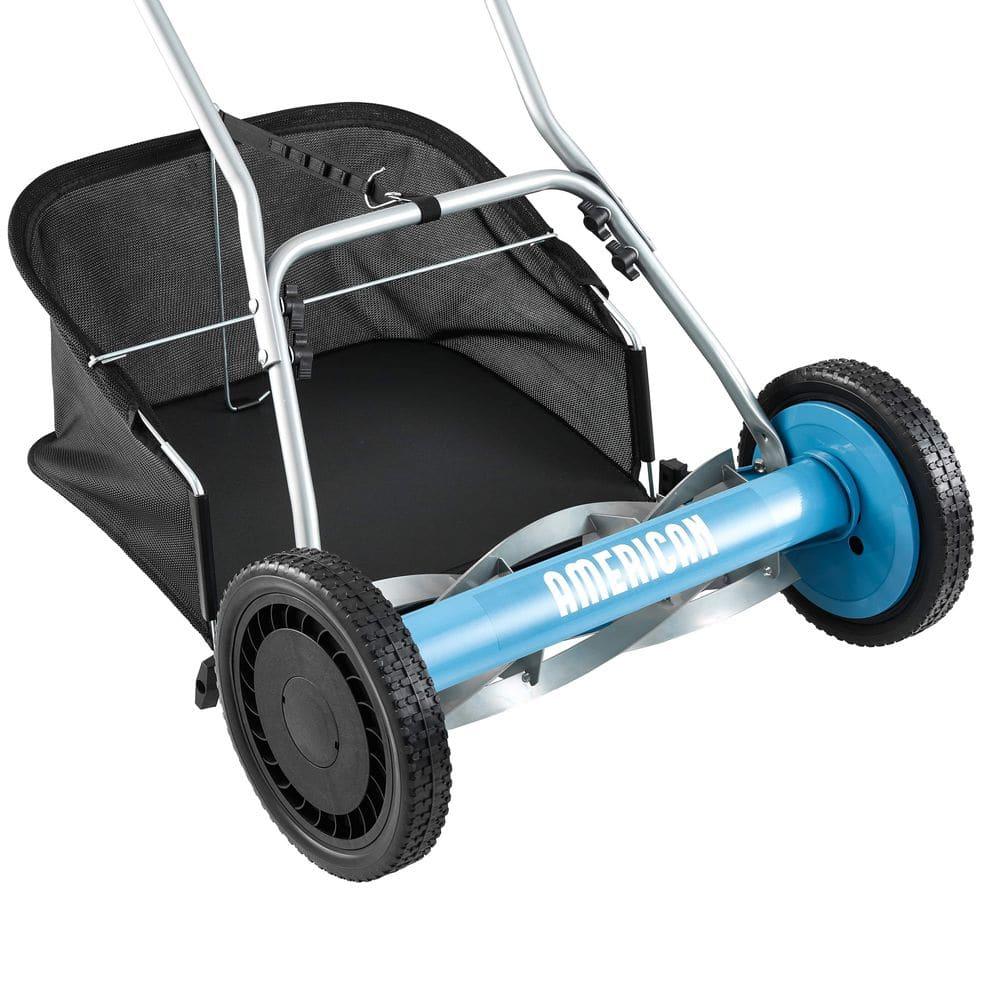 American Lawn Mower Company 1804-18 18-Inch 5-Blade Walk Behind Reel Lawn Mower with Grass Catcher