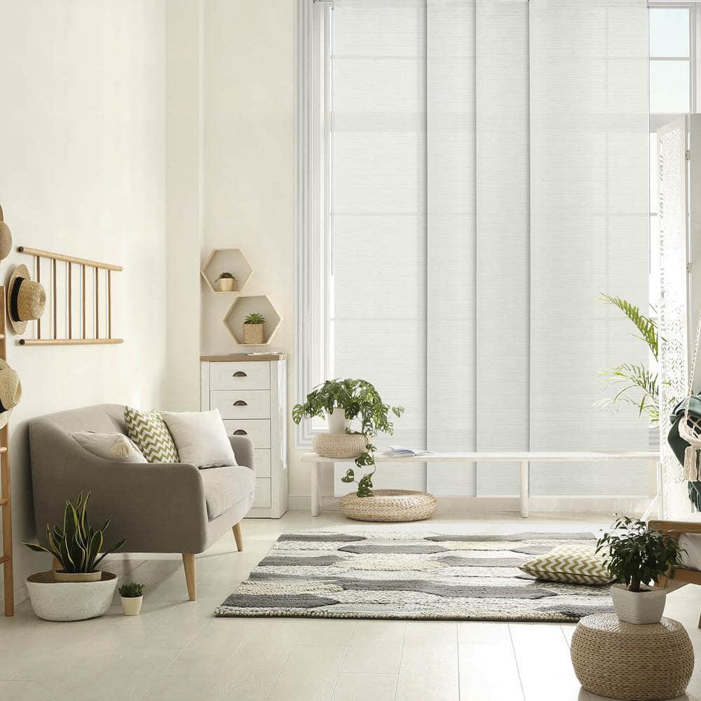 GoDear Design Adjustable Sliding Panel Track Blind 45.8"- 86" W x 96" H, Vertical Blinds, Semi-sheer, Leisure