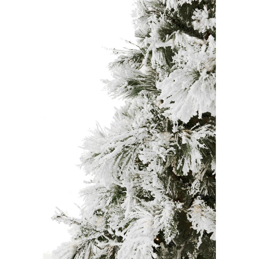 Fraser Hill Farm Flocked Snowy Pine Artificial Christmas Tree