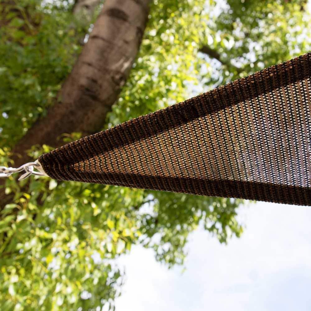 8 ft. x 8 ft. x 8 Brown Triangle Sun Shade Sail Canopy Fabric Cloth