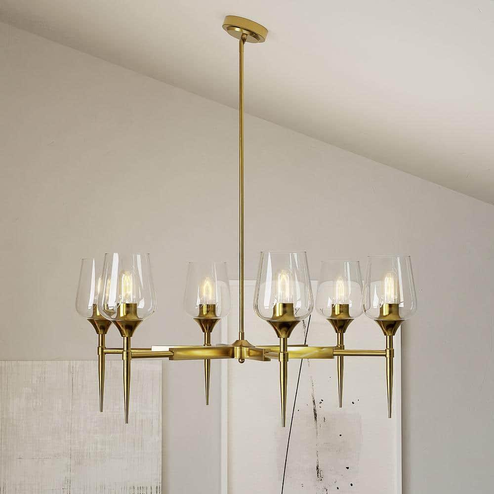 6 - Light Dimmable Classic Chandelier