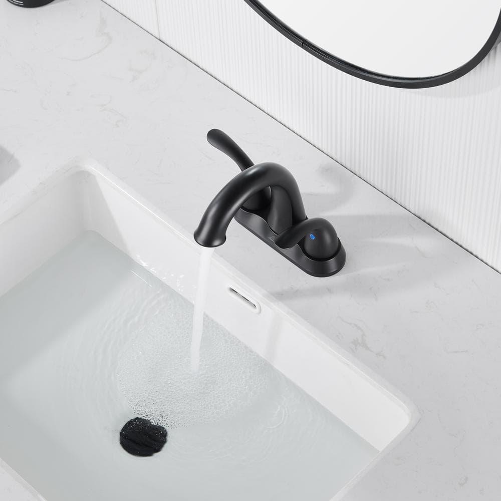 1.2 Flow Centerset Bathroom Sink Faucet with Drain