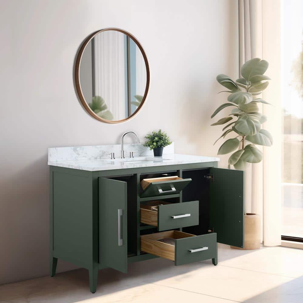 48'' Single Bathroom Vanity with Engineered Marble Top