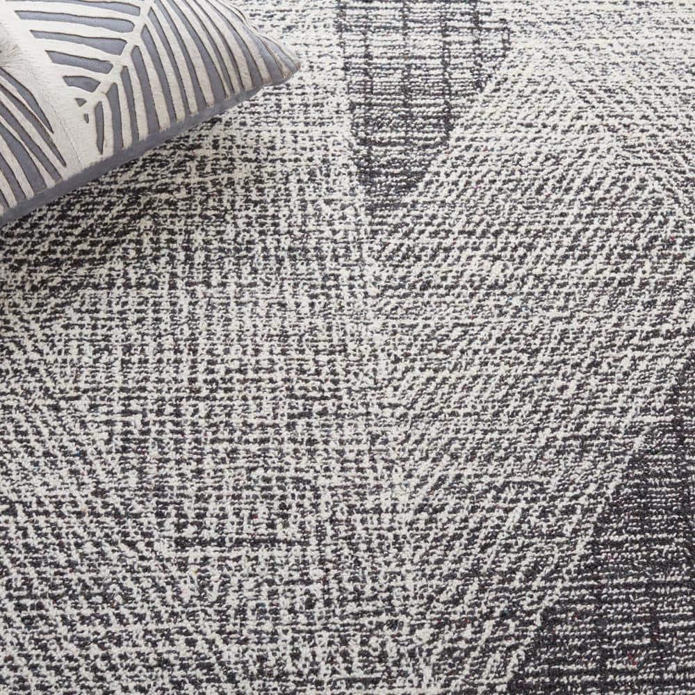 Abstract ABT360 Handmade Tufted Runner Rug - Ivory/Charcoal - 2'-3" X 8' - Safavieh