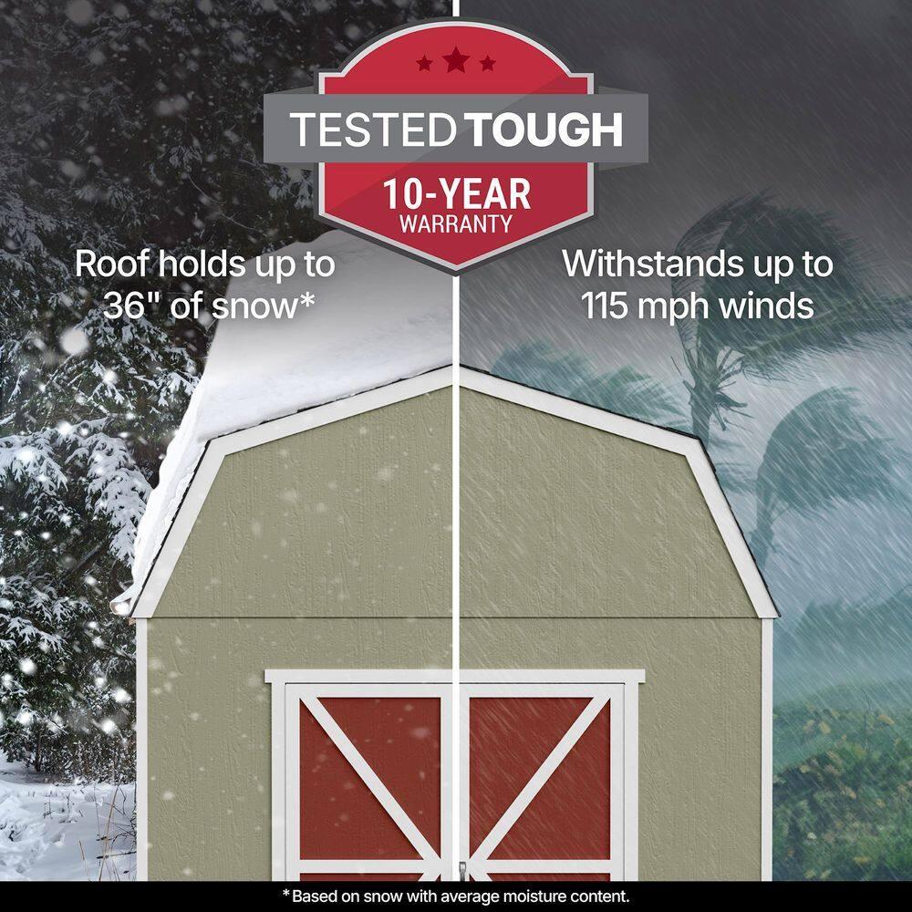 Handy Home Braymore 10 ft. W x 14 ft. D Wood Storage Shed With Floor