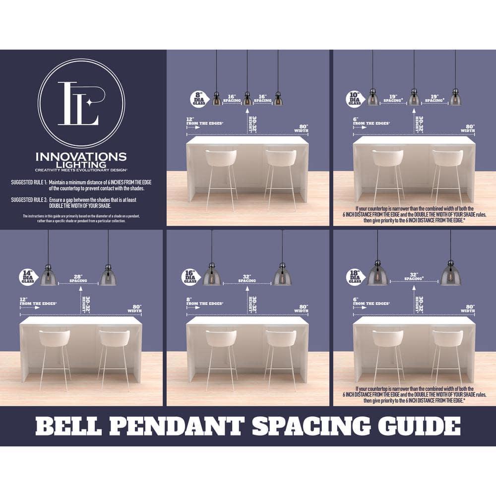 Innovations Lighting Bell 1 - Light Pendant in  Brushed Satin Nickel