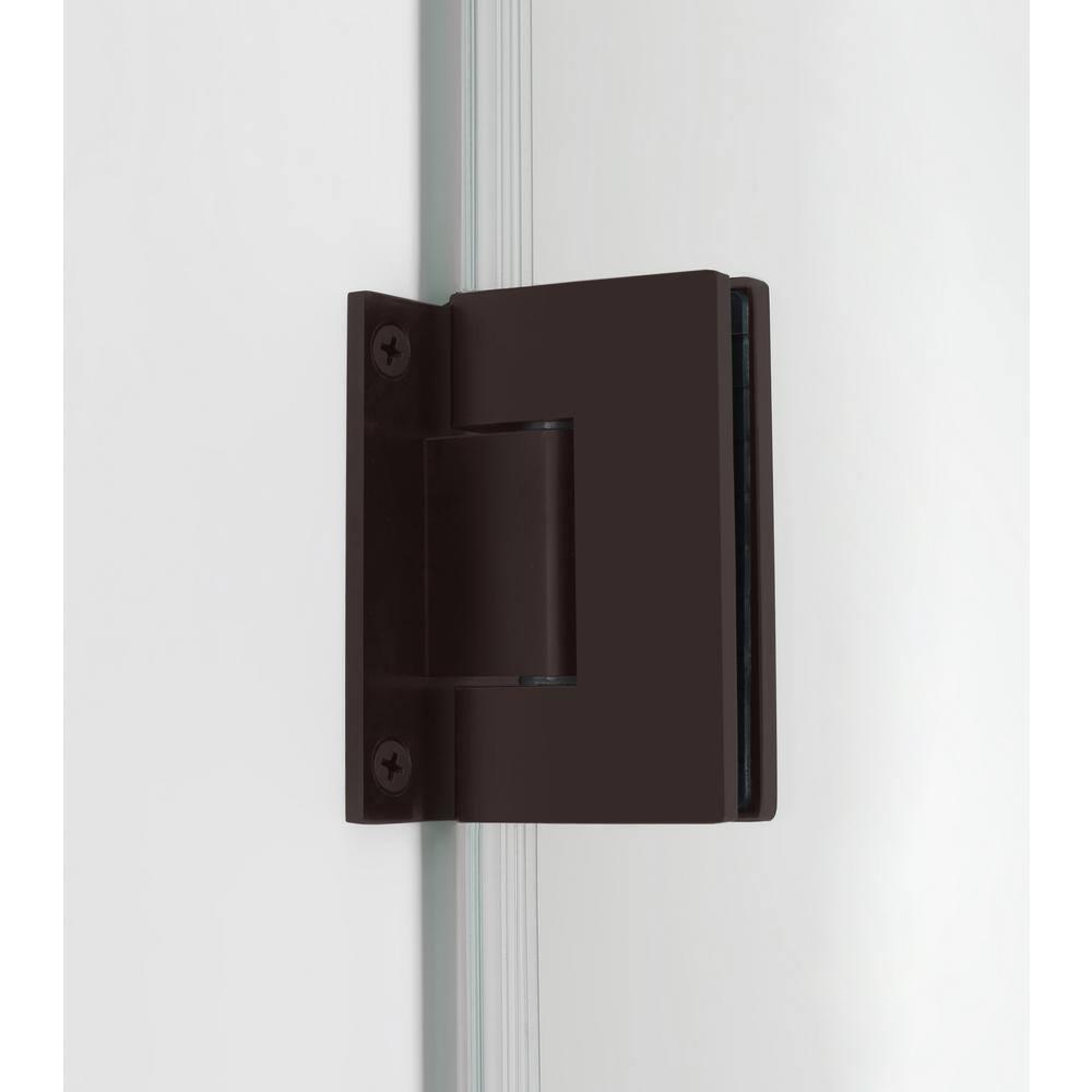 Aston SDR997EZ-NBR-35580 Kinkade XL 35.25" - 35.75" W x 80" H Hinged Frameless Shower Door