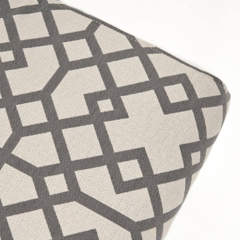 Kassi Accent Chair Gray Geometric Patterned - Christopher Knight Home: Polyester Upholstery, Rubberwood Frame