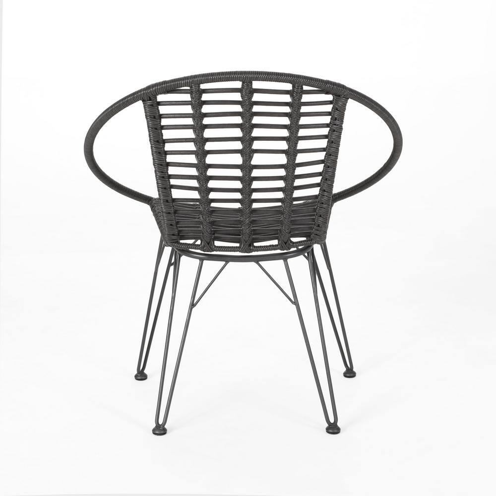 George Oliver Durham Polyethylene (PE) Wicker Wicker Outdoor Dining Side Chair (Set of 2)