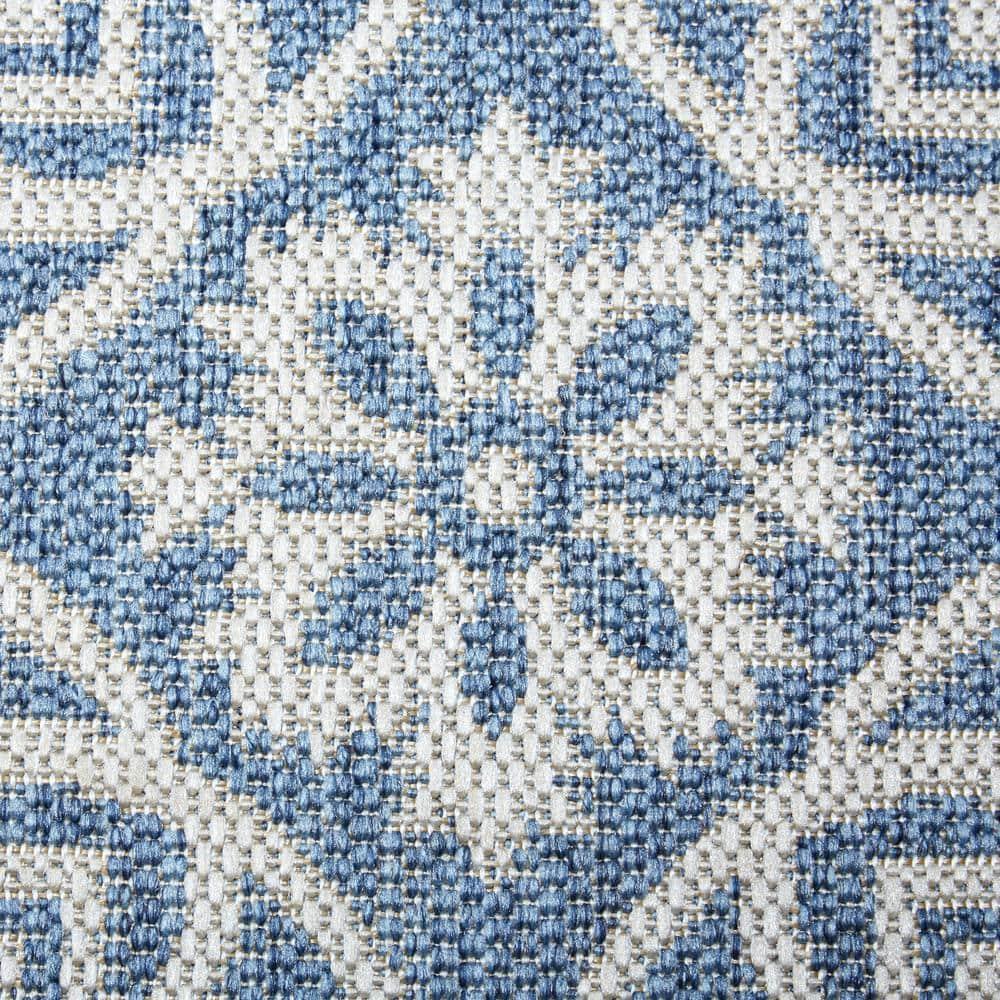 Nicole Miller New York Patio Country Danica Geometric Indoor/Outdoor Area Rug, Blue/Gray