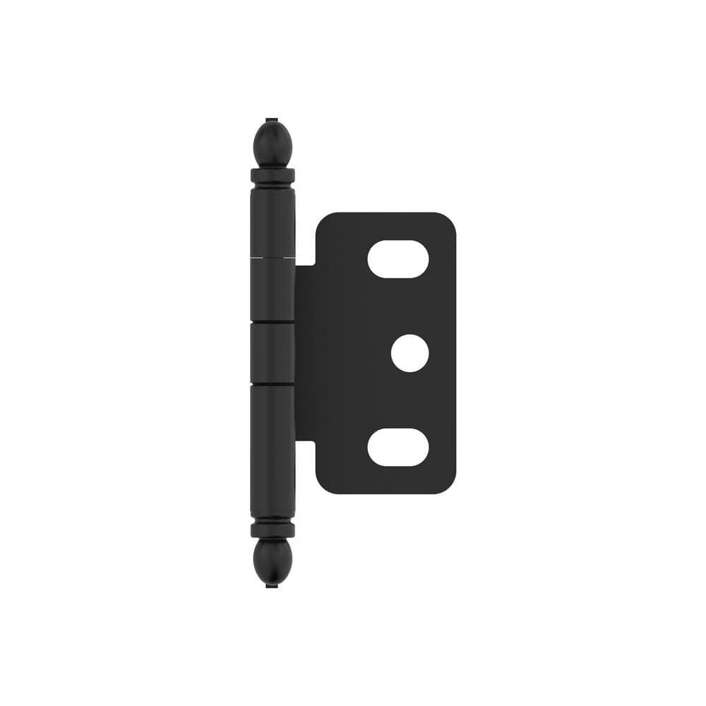 Matte Black Full Inset Ball Tip Cabinet Hinge