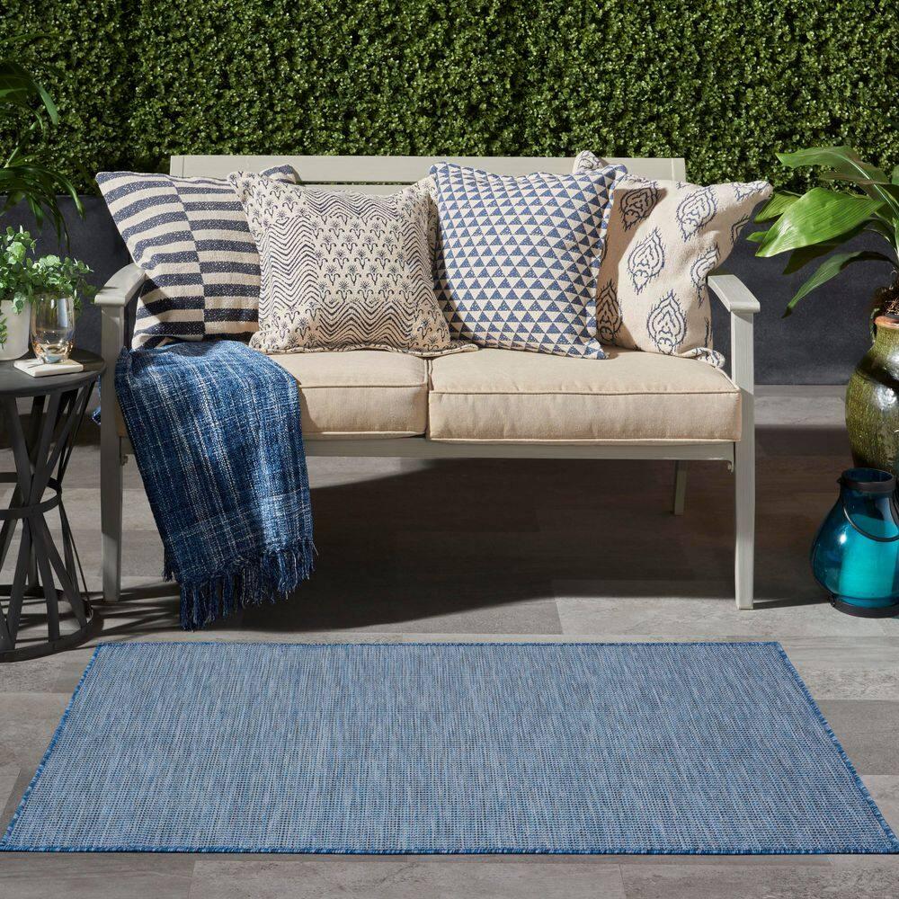 Nourison Positano POS01 Indoor/outdoor Area Rug - Navy Blue 3' x 5'