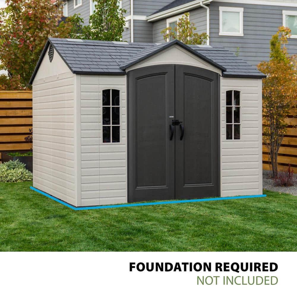 Lifetime 10 Ft. x 8 Ft. High-Density Polyethylene Outdoor Storage Shed with Steel-Reinforced Construction & Reviews | Wayfair