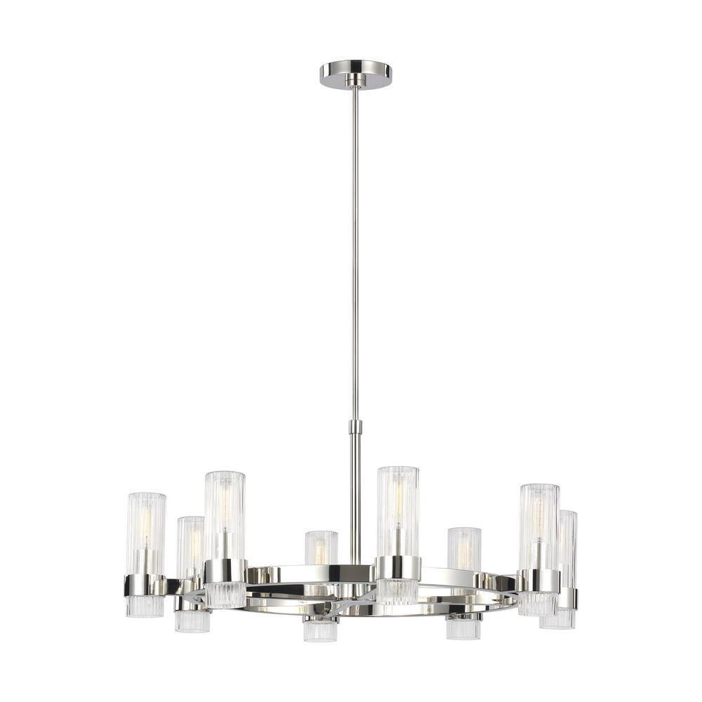 Everly Quinn 8 - Light Dimmable Wagon Wheel Chandelier