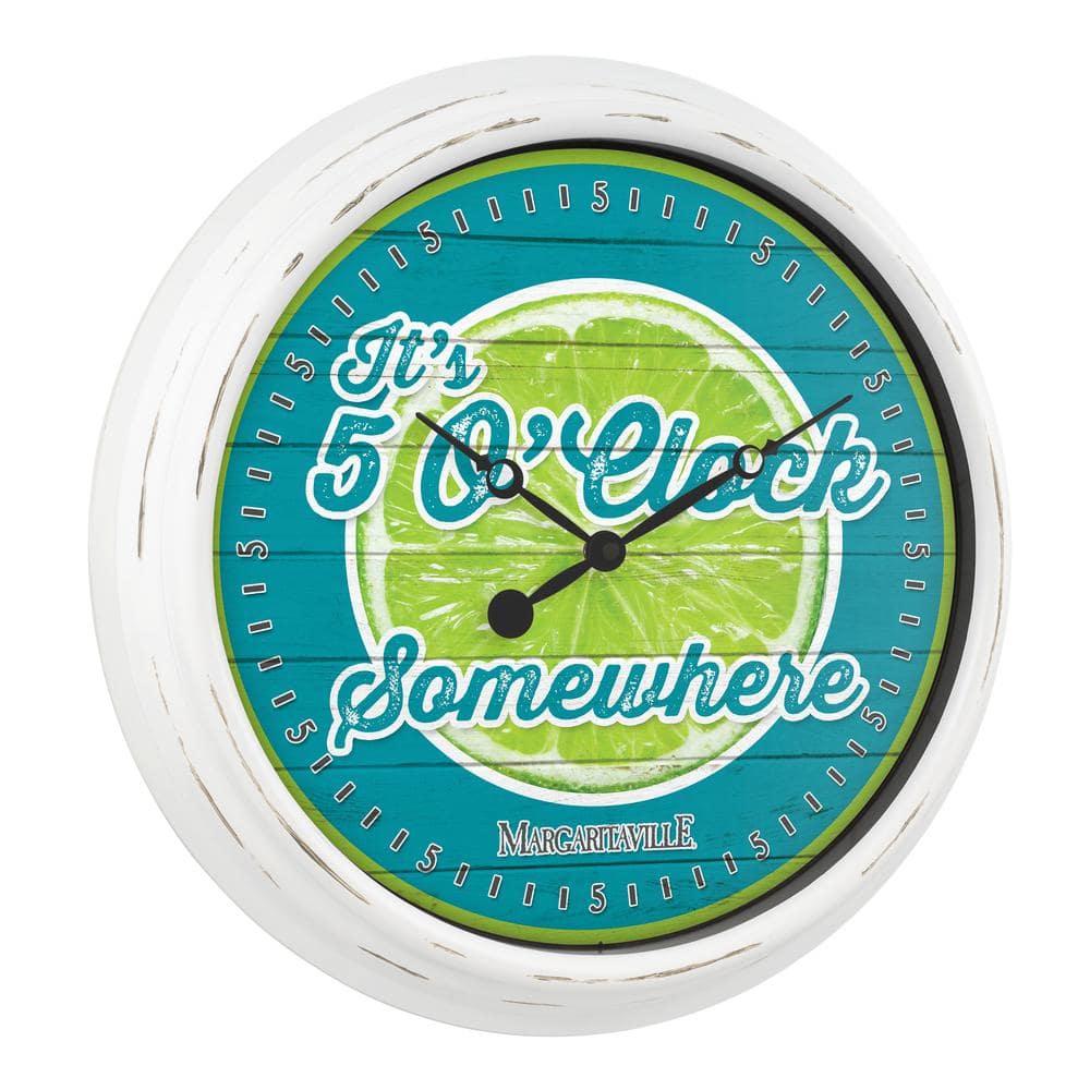 La Crosse Technology Margaritaville 5 O'clock Somewhere 15.75" Wall Clock