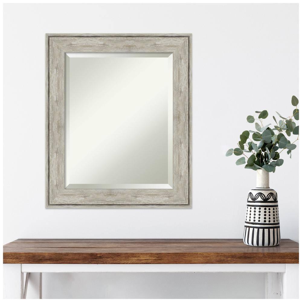 Amanti Art Crackled Metallic Framed Wall Mirror - 20.88 x 24.88 in