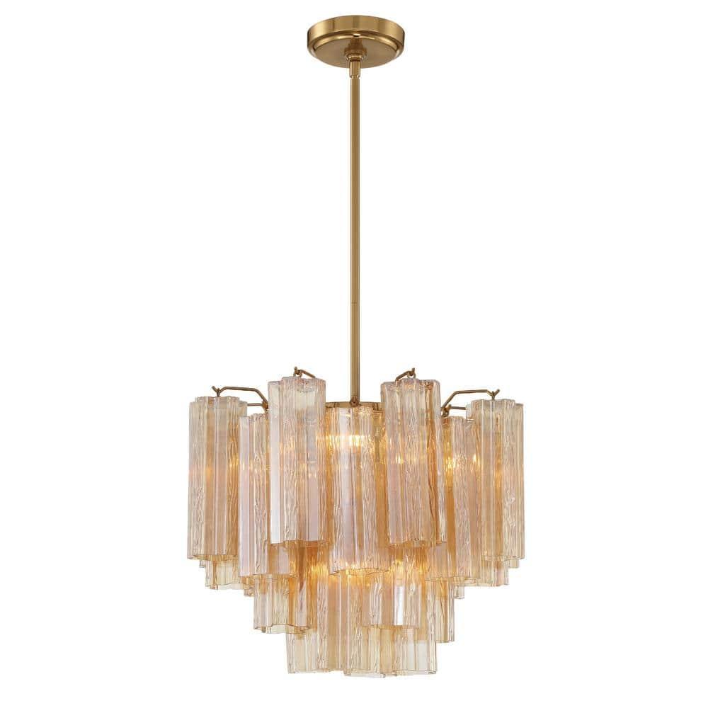 Crystorama Lighting Addis 4 - Light Chandelier in  Aged Brass