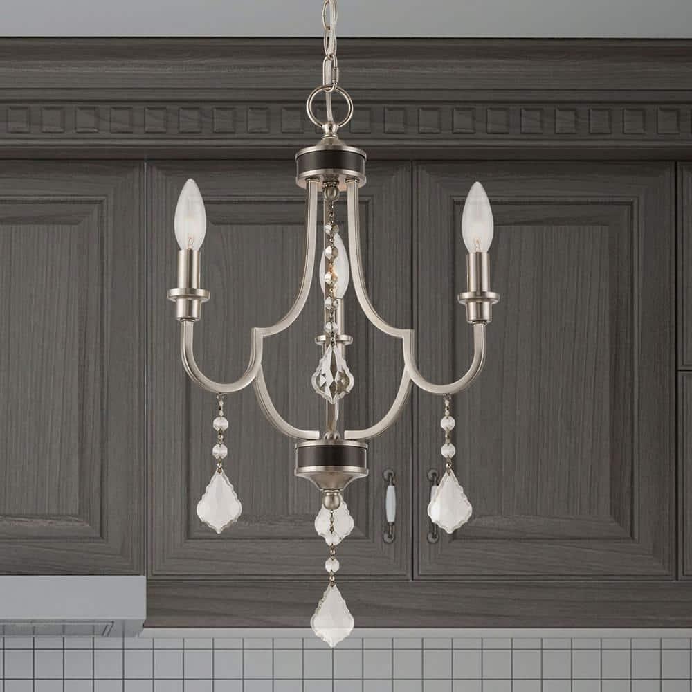 Livex Lighting Glendale 3 - Light Chandelier in  Brushed Nickel