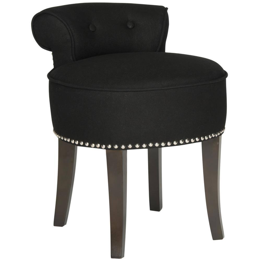 Georgia Vanity Stool - Black - Safavieh