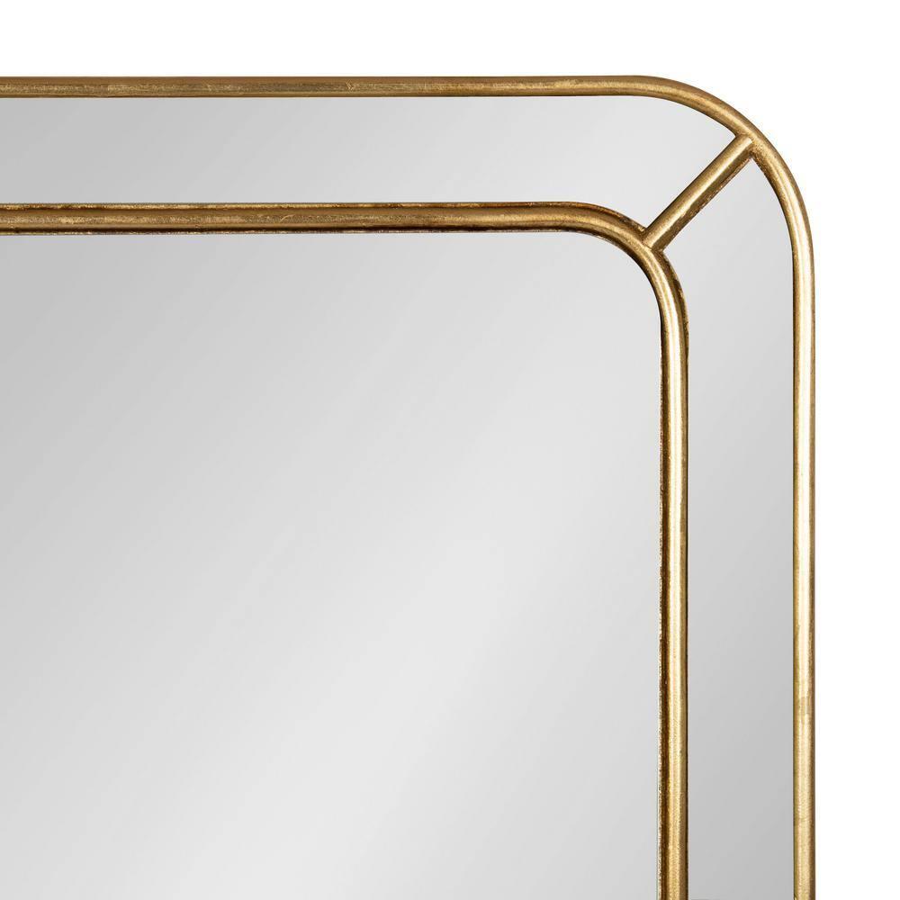 Kate and Laurel Lamson Transitional Framed Wall Mirror, 20 x 30, Gold, Sophisticated Glam Wall Decor