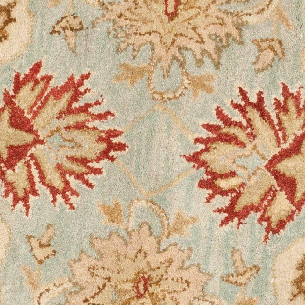 Antiquity AT822 Hand Tufted Area Rug - Grey Blue/Beige - 10' Round - Safavieh.