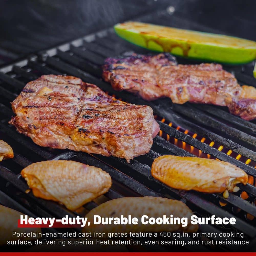 Monument Grills Mesa 415BZ,4-Burner Liquid Propane Infrared Gas Grill with Side Burner and Cabinet, 62,000 BTU – Perfect for Family BBQs