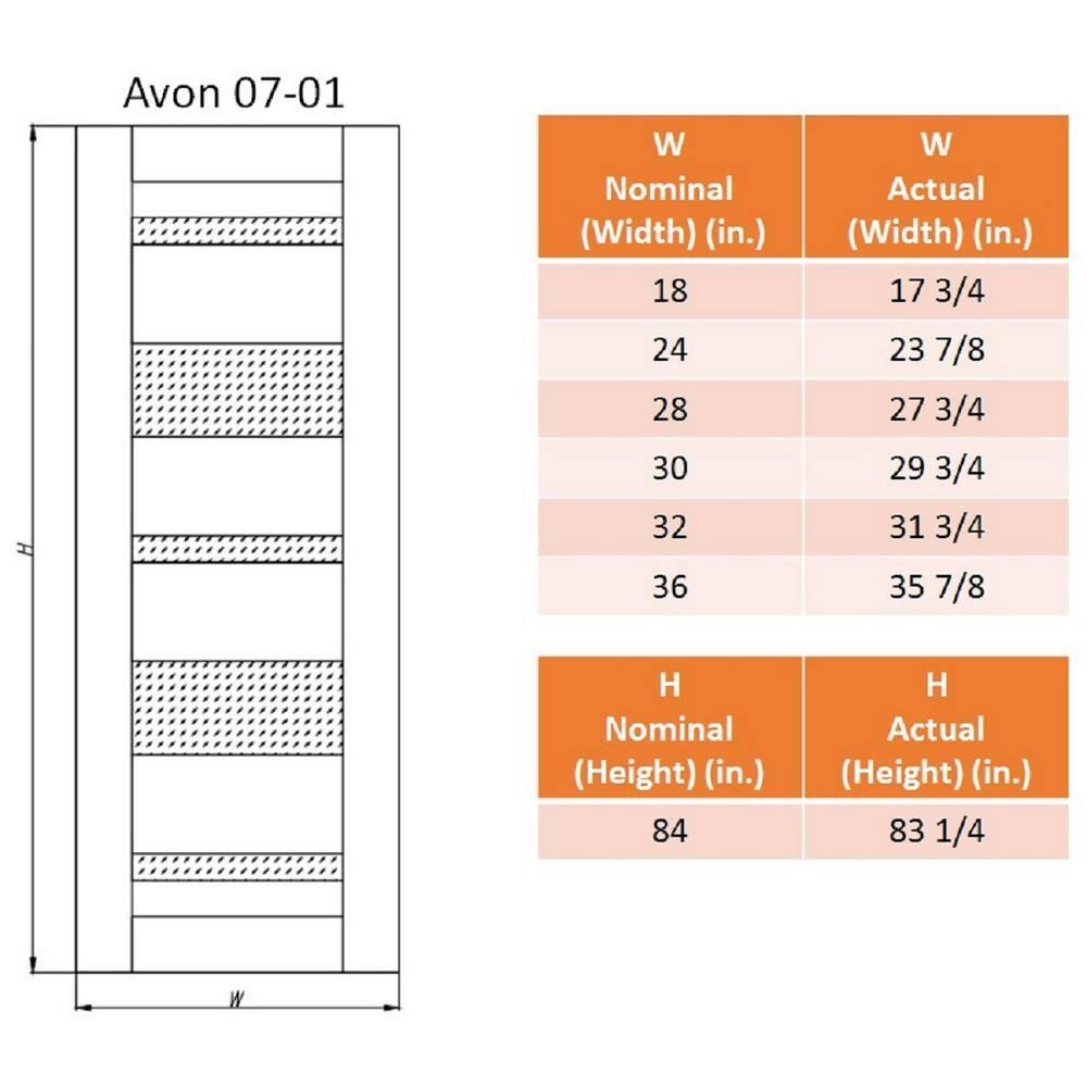 Belldinni Avon Glass Solid Manufactured Wood Standard Door | Wayfair