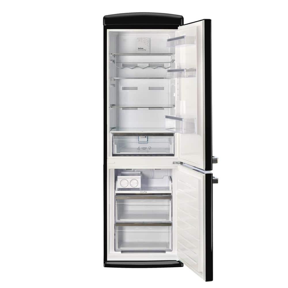 Unique Appliances Classic Retro 24 In 12 Cu.ft Bottom Mount Fridge Auto Defrost, Energy Star Certified, Counter Depth UGP-340L B AC