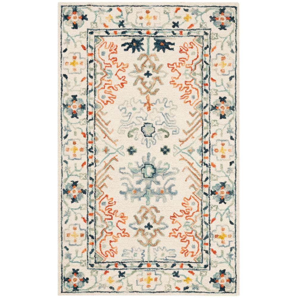 Aspen APN310 Hand Tufted Indoor Accent Rug - Ivory/Blue - 3'x5' - Safavieh