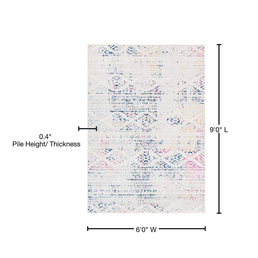 Tulum TUL272 Power Loomed Area Rug - Ivory/Blue - 6'x9' - Safavieh.