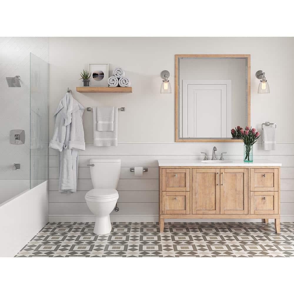 Bronson Widespread Double Handle Deck Mount Bath Faucet