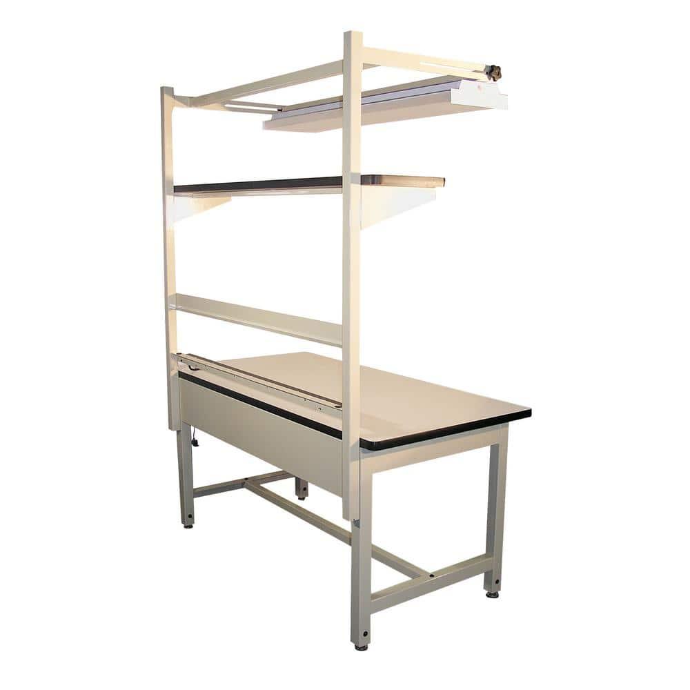 Global Industrial B2334702 72 x 30 in. ESD Laminate Top Bench-In-A-Box Standard Workbench, Beige