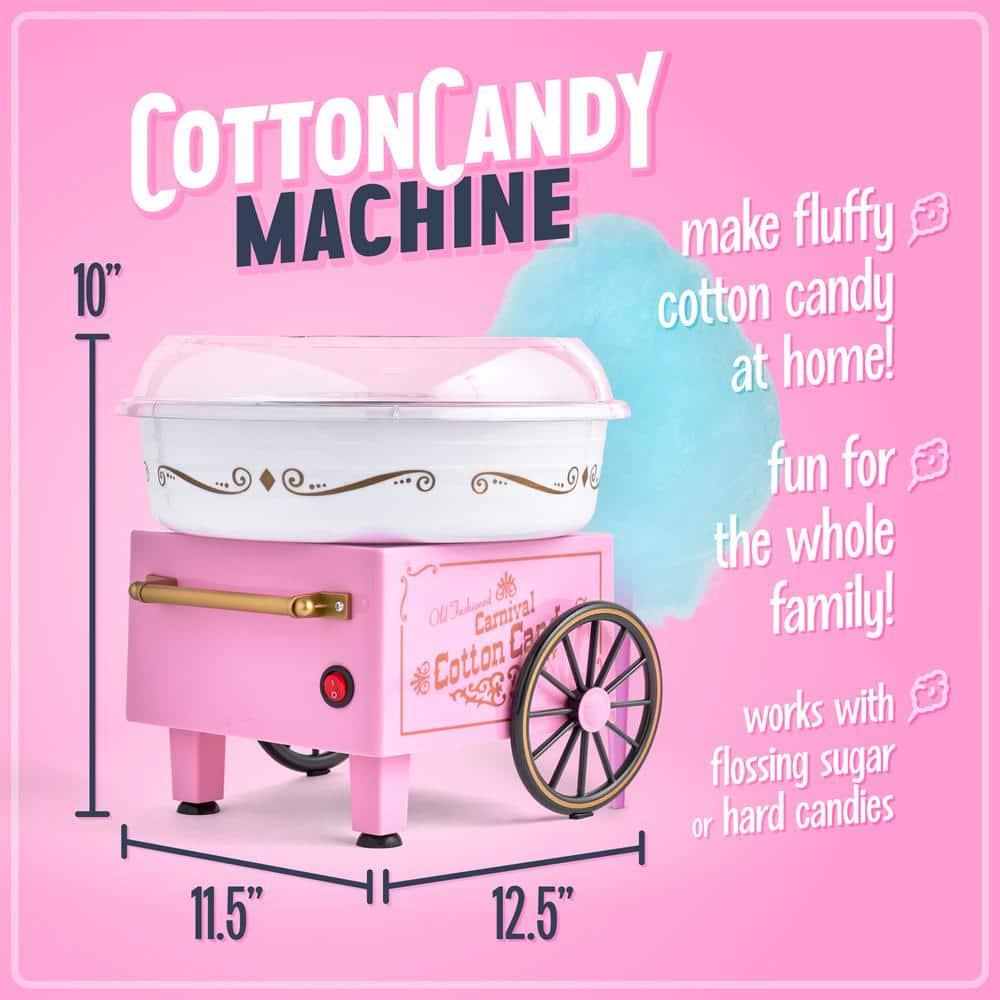 Nostalgia Nostalgia Retro Countertop Cotton Candy Machine, Includes 2 Reusable Cones & Scoop