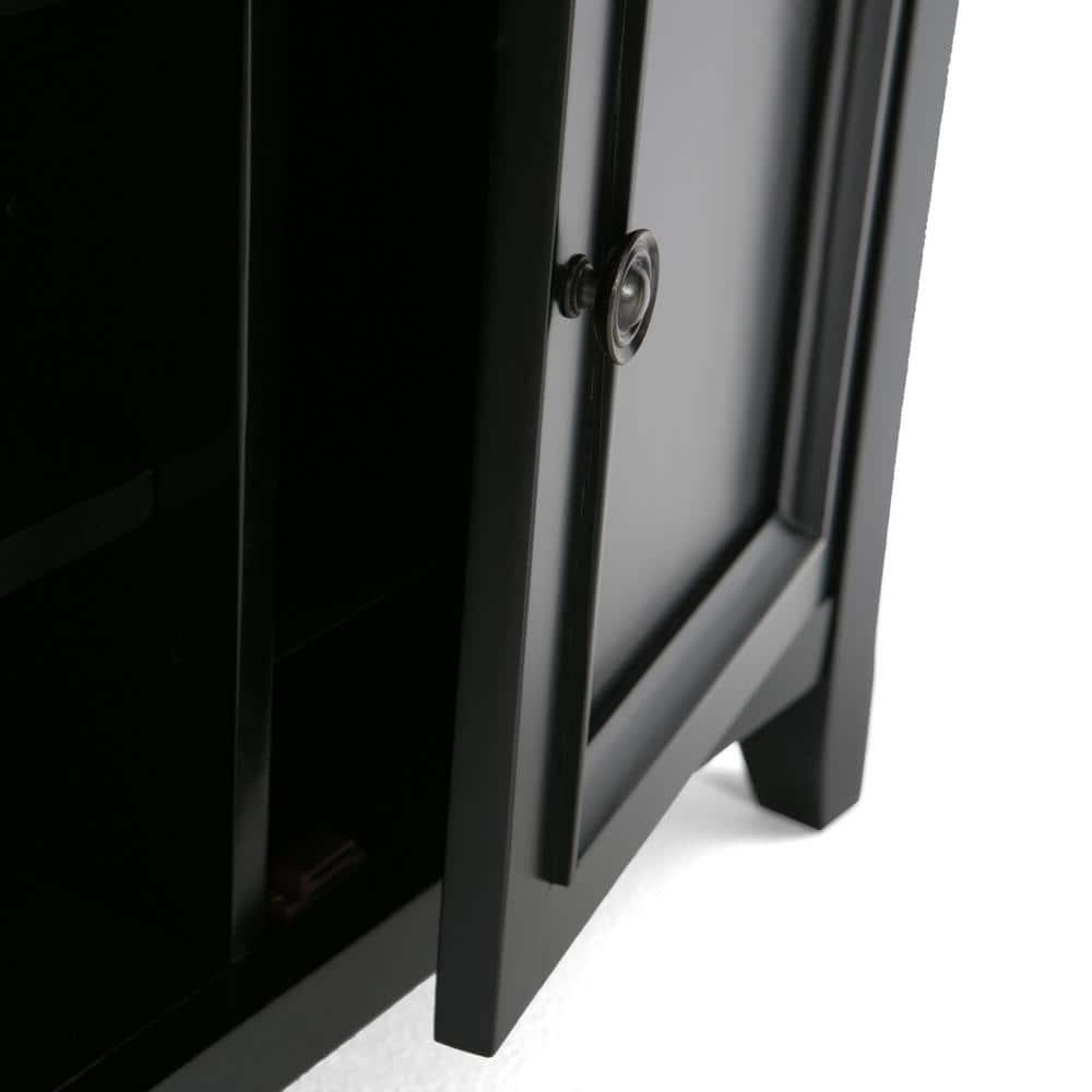 Simpli Home Amherst 54" TV Stand in Black