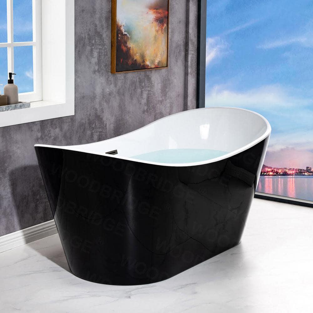 67'' x 31.5'' Freestanding Soaking Acrylic Bathtub