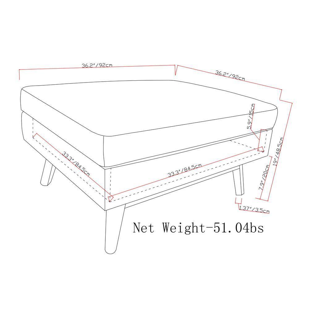 Simpli Home Owen Faux Leather Ottoman