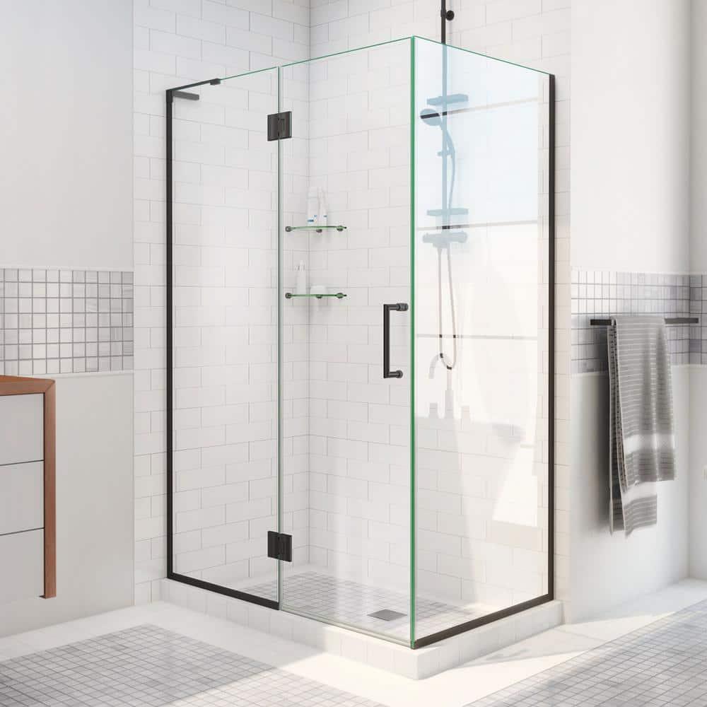DreamLine Unidoor-X 29 3/8 in. W x 34 in. D x 72 in. H Frameless Hinged Shower Enclosure E12334-09
