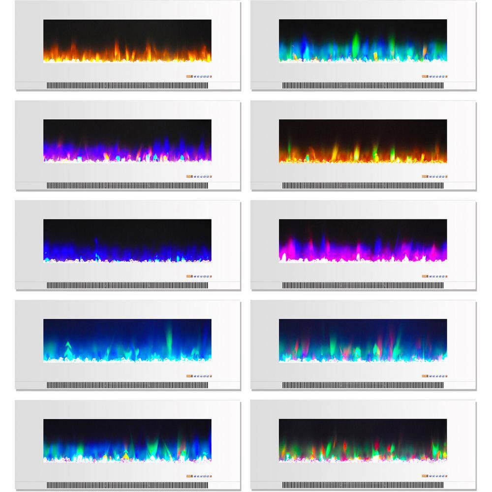 Cambridge Cambridge Wall Mount Electric Fireplace Heater with Remote Control for Indoor Use in Living Room, Bedroom, Home Office