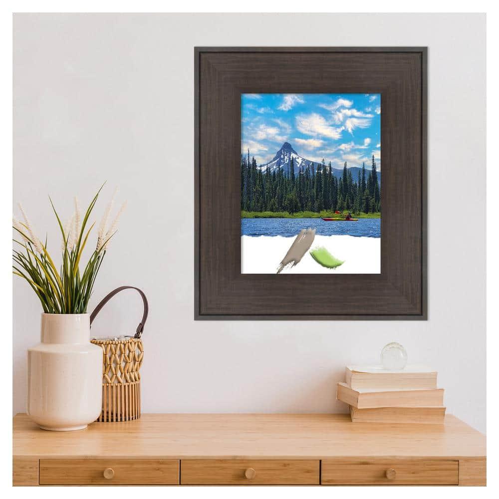 Amanti Art William Rustic Woodgrain Picture Frame Opening Size 11x14 in.